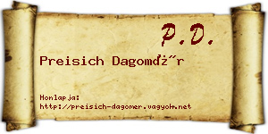 Preisich Dagomér névjegykártya